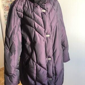 Elegant Women's Purple Puffer Jacket